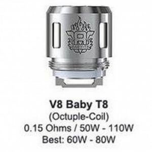 Pack de 5 résistances TFV8 Baby-T8 (0.15) - Smok