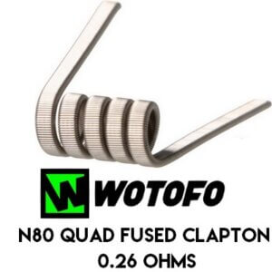 Pack de 10 résistance WOTOFO N80 quad fused clapton 0.26 ohms à l'Atelier Vapote