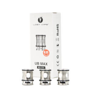Pack de 3 résistance UB MAX Lost Vape 0,15 ohms chez atelier Vapote