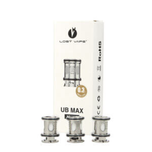 Pack de 3 résistance UB MAX Lost Vape 0,3 ohms chez atelier Vapote