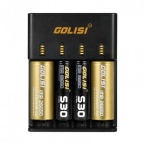 Chargeur 4 accus golisi 3 chez Atelier Vapote