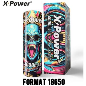Accu format 18650 de Xpower 4000 mha chez Atelier vapote