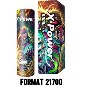 Accu format 21700 de Xpower 6000 mha chez Atelier vapote