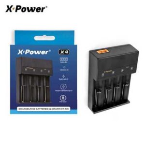 Chargeur X4 pour accus 18650 de X Power chez Atelier Vapote